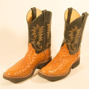 Justin Full Quill Ostrich Western Boots